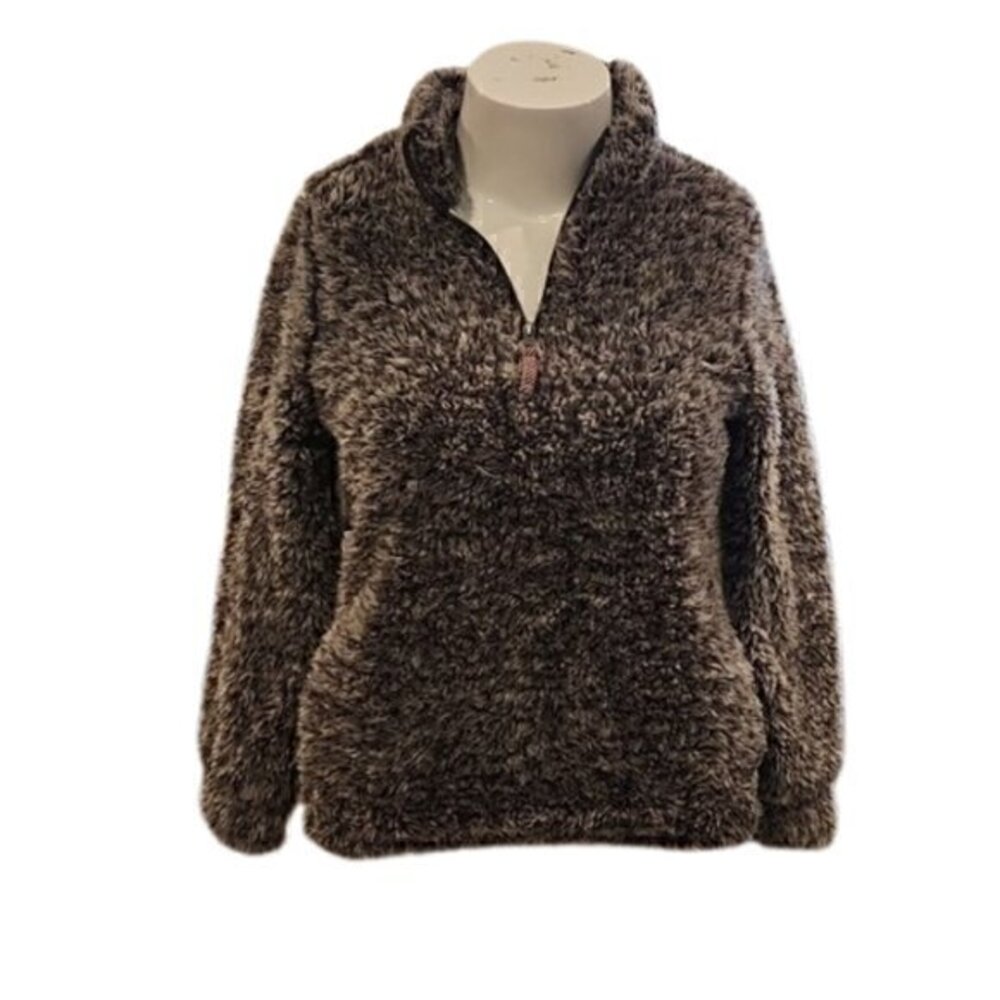 [Weatherproof] Original Vintage Faux Fur Half Zip Sweater - Size S